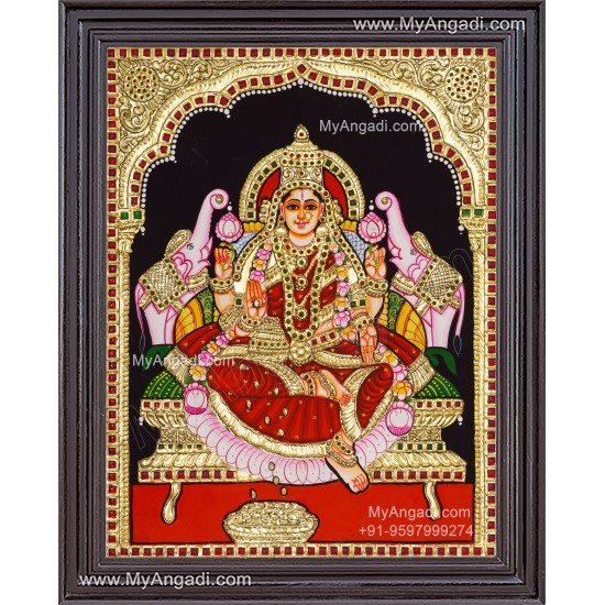 Gajalakshmi Tanjore Painting