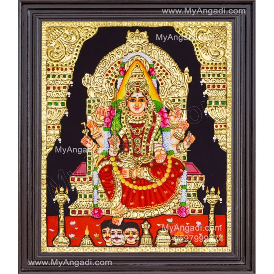 Samayapurathu Mariamman Tanjore Painting