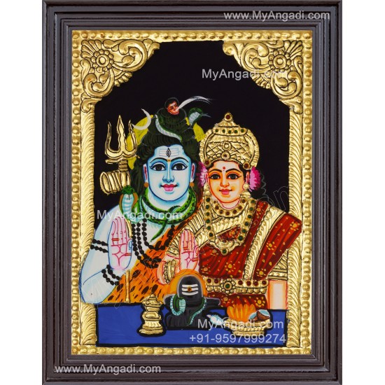 Shivan  Parvathi Tanjore Paintings
