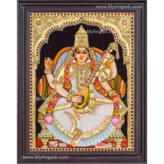 Saraswathi Tanjore Painting