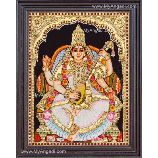 Saraswathi Tanjore Painting