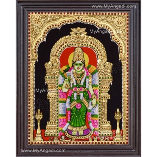 Madurai Meenakshi Amman Tanjore Painting