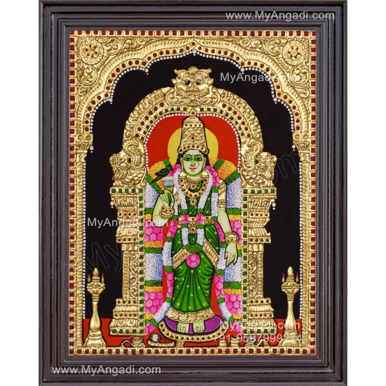 Madurai Meenakshi Amman Tanjore Painting