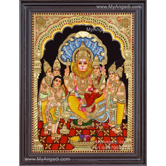 Lakshmi Narasimhar Tanjore Painting