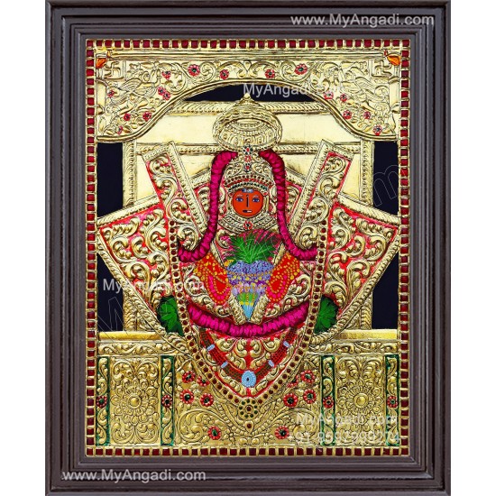 Sikkar Jeen Mata Goddess - Rajastan Tanjore Painting Sikkar Jeen Mata Goddess - Rajastan Tanjore Painting