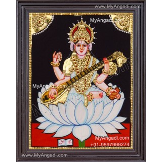 Saraswathi Tanjore Painting