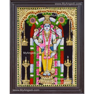 Guruvayurappan Tanjore Painting, Guruvayurappan Tanjore Painting