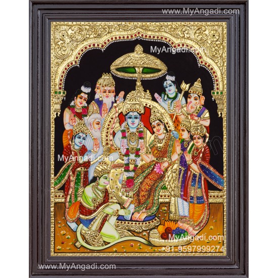 Ramar Pattabhishekam Tanjore Painting Tanjore Painting