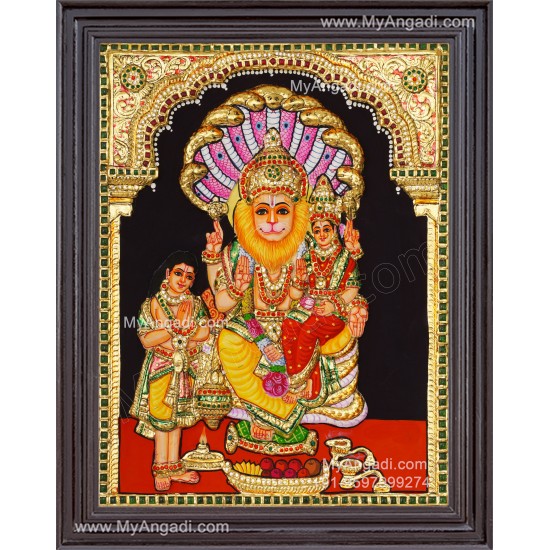 Lakshmi Narasimhar 3D Tanjore Painting