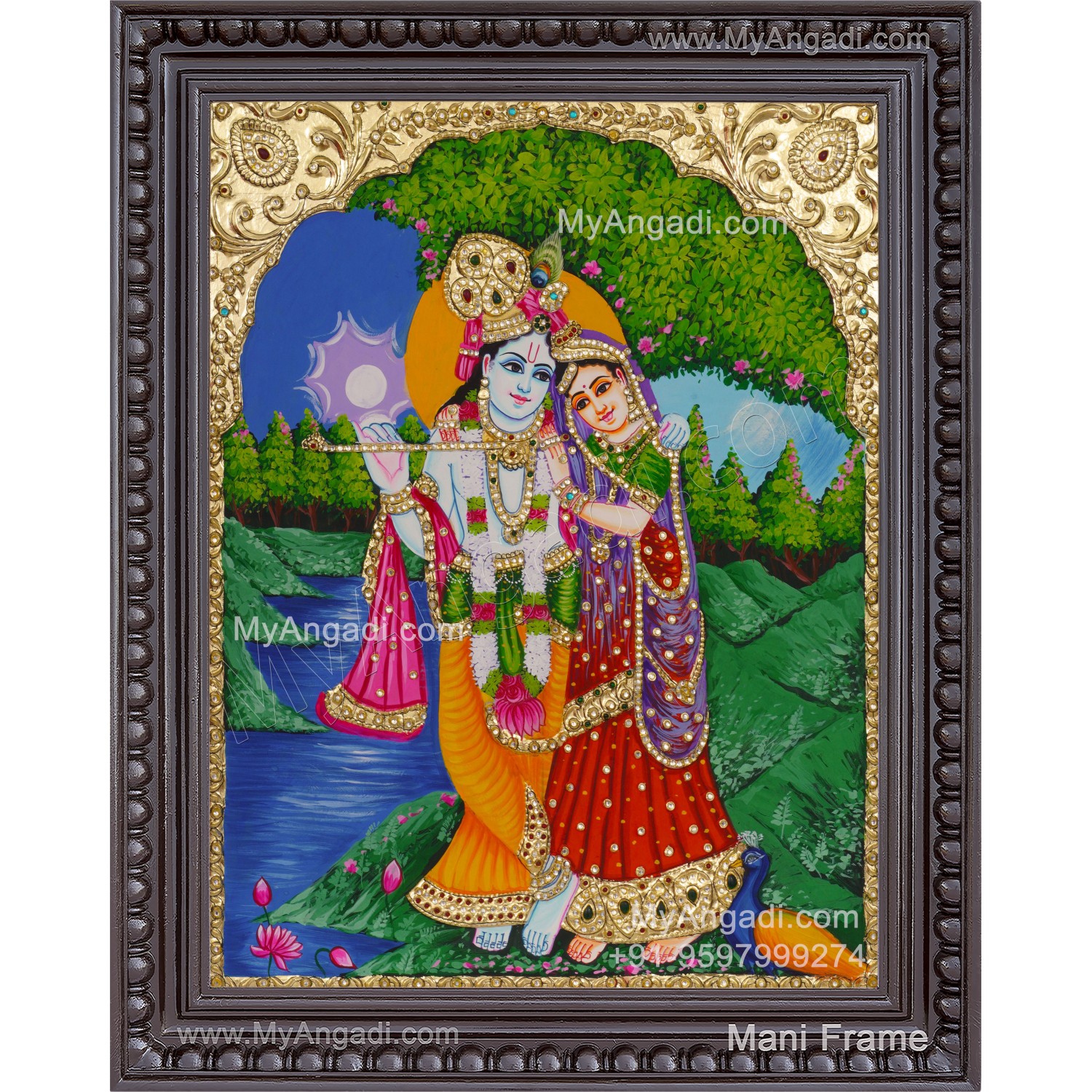 radha-krishna-tanjore-painting