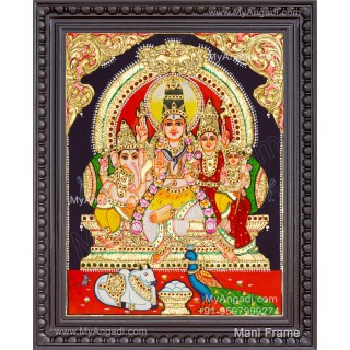 Shivan Family Tanjore Painting