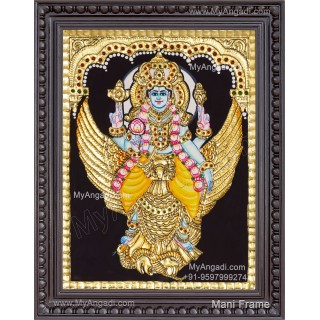 Perumal  Garudar Tanjore Painting