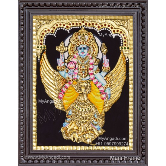 Perumal  Garudar Tanjore Painting