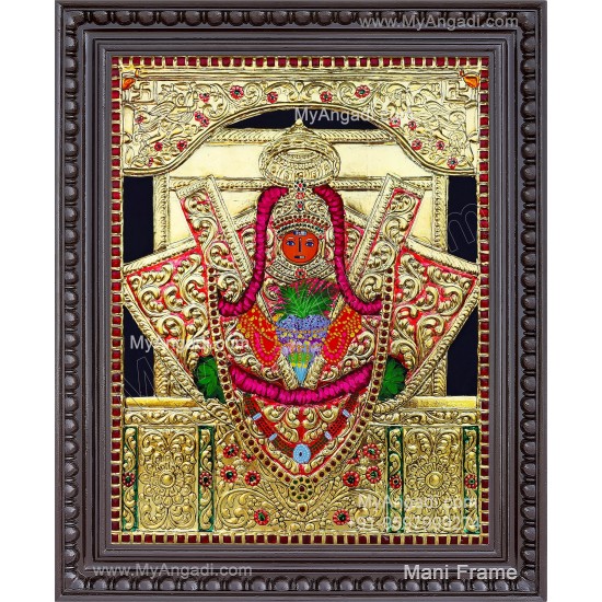 Sikkar Jeen Mata Goddess - Rajastan Tanjore Painting Sikkar Jeen Mata Goddess - Rajastan Tanjore Painting