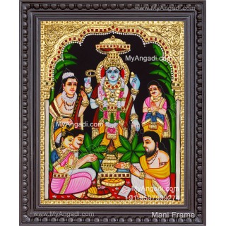 Sathya Narayana Swami Tanjore Painting