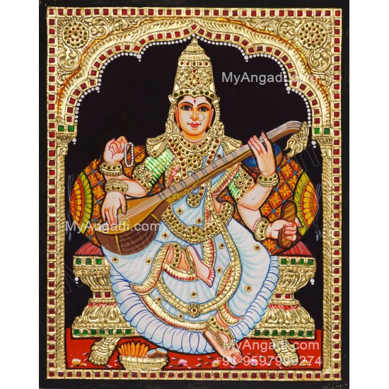 Saraswathi Tanjore Painting
