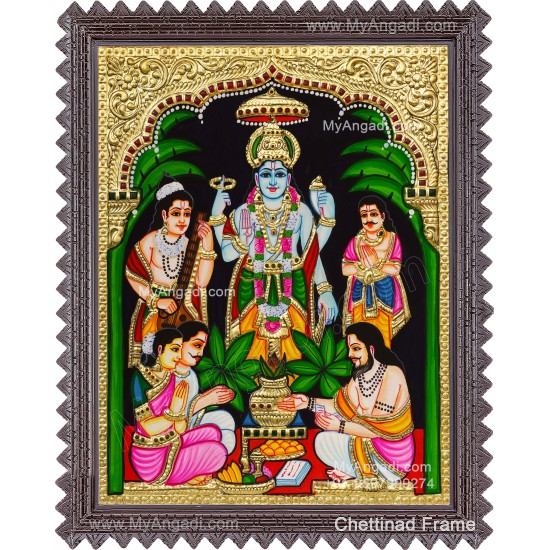 Sathya Narayana Swami Tanjore Painting