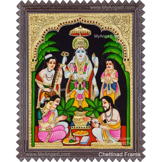 Sathya Narayana Swamy Tanjore Painting