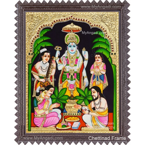 Sathya Narayana Swami Tanjore Painting
