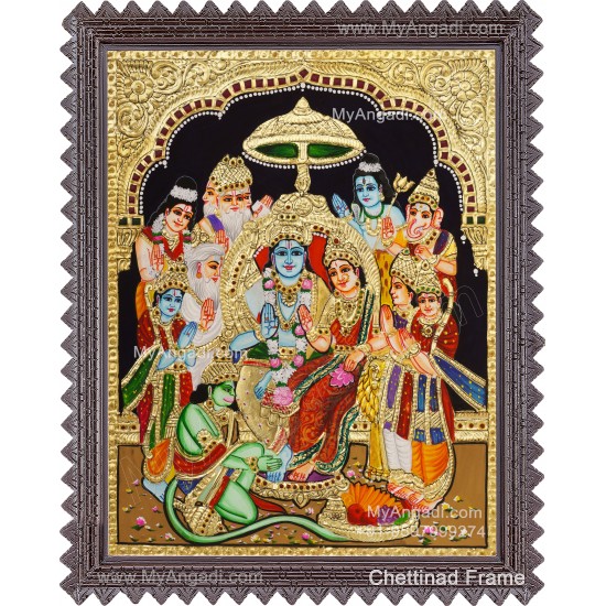 Ramar Pattabhishekam Tanjore Painting