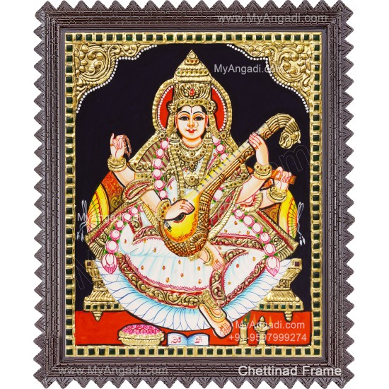 Saraswathi Tanjore Painting