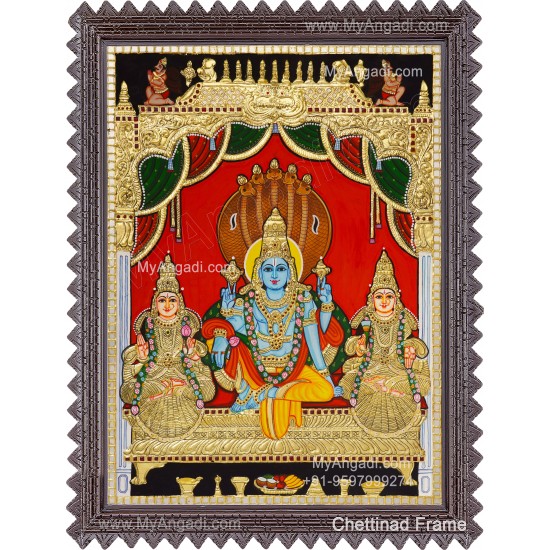 Vaikundanathan Tanjore Painting, Vishnu