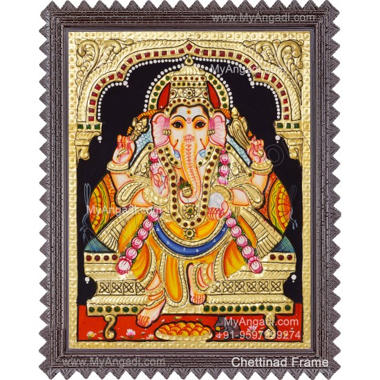 Ganesha Tanjore Painting, Ganesha Tanjore Painting