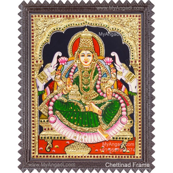 Gajalakshmi Tanjore Painting