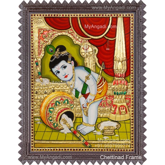Butter Krishna Tanjore Painting