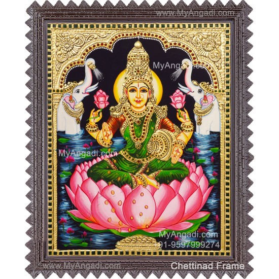 Gajalakshmi Tanjore Painting