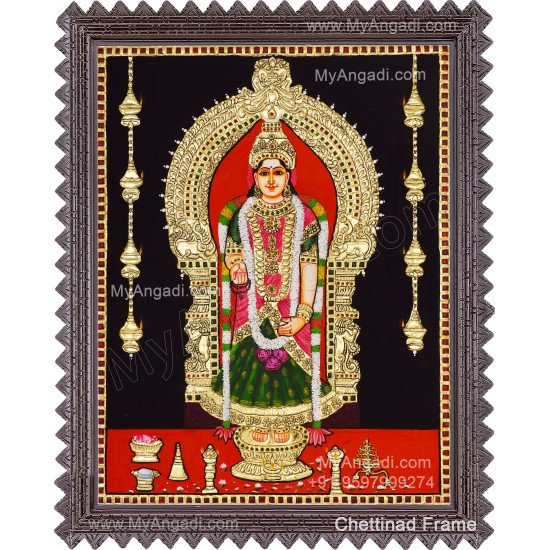 Kanniya kumari Amman Tanjore Painting
