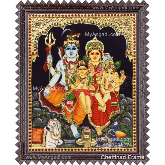 Shiva Family Tanjore Painting