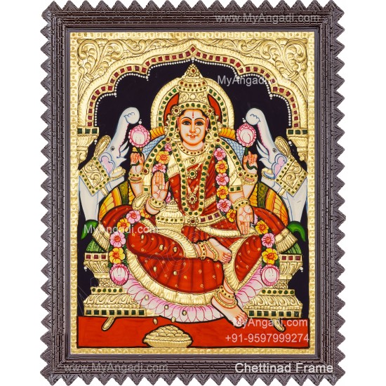Gajalakshmi Tanjore Painting