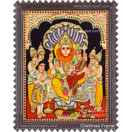 Narasimar Tanjore Painting, Lakshmi Narasimhar Tanjore Painting