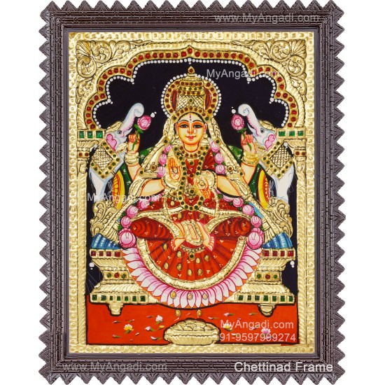 Gajalakshmi Tanjore Painting