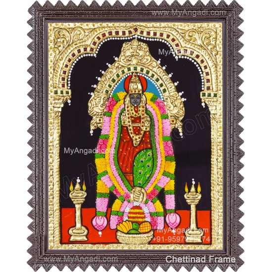 Adhi Parasakthi Amman Tanjore Painting