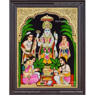 Sathya Narayana Swamy Tanjore Painting