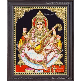 Saraswathi Tanjore Painting