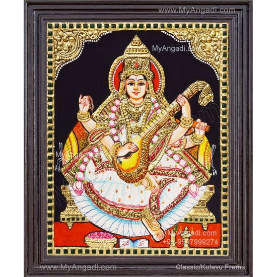 Saraswathi Tanjore Painting