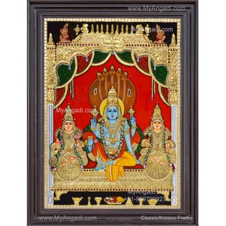 Vaikundanathan Tanjore Painting, Vishnu