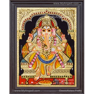 Ganesha Tanjore Painting, Ganesha Tanjore Painting
