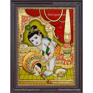 Butter Krishna Tanjore Painting