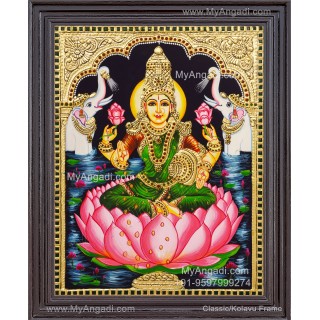 Gajalakshmi Tanjore Painting