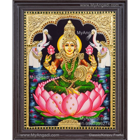 Gajalakshmi Tanjore Painting