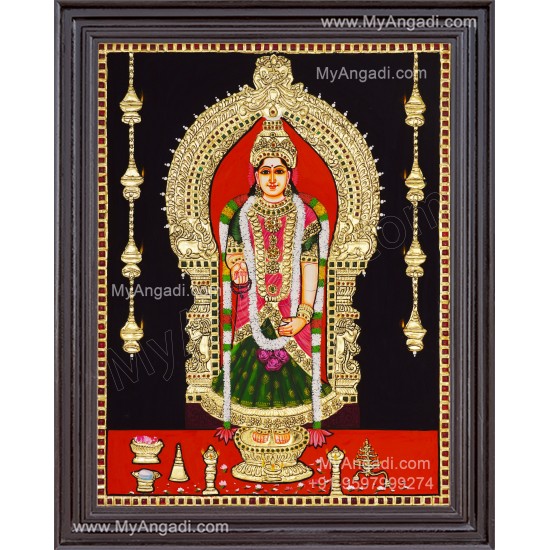 Kanniya kumari Amman Tanjore Painting