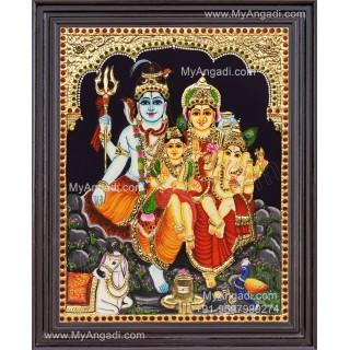 Shiva Family Tanjore Painting
