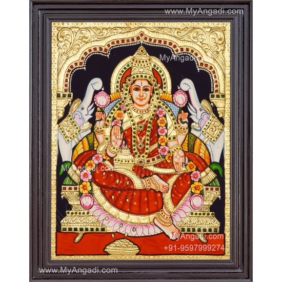 Gajalakshmi Tanjore Painting