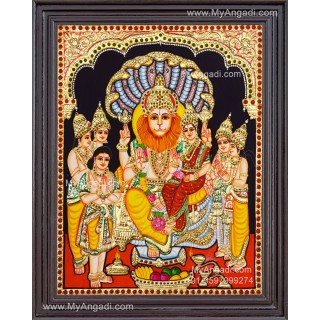 Narasimar Tanjore Painting, Lakshmi Narasimhar Tanjore Painting