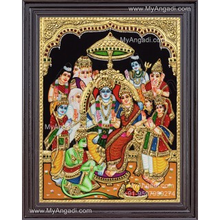 Ramar Pattabhishekam Tanjore Painting