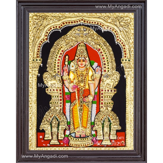 Thiruchenthoor Murugan Tanjore Painting